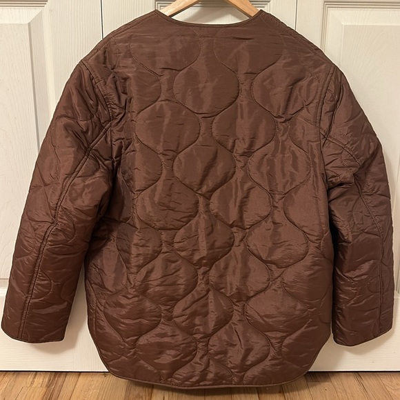 NWT All Saints Women's Foxi Liner Chocolate Jacket size 6 - Picture 11 of 11